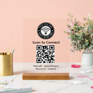 Connect to Wi‑Fi QR Code Sign Wi‑Fi