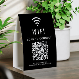 Connect to WIFI Black QR Code