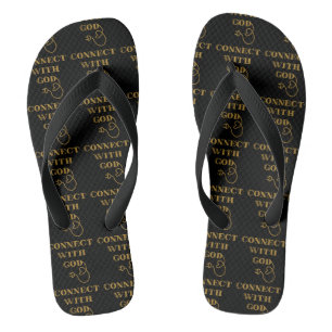 Connect With God Biblical Quote All-Over Unisex Flip Flops