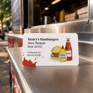 Connect With Me QR Code Simple Hamburger Modern Business Card