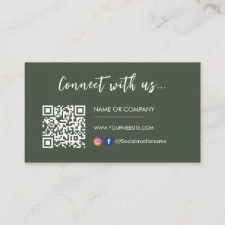 Connect with us Instagram Facebook Logo Forest Business Card