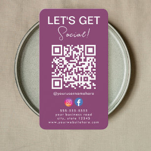 Connect with us Instagram Facebook Logo Qr Code Business Card