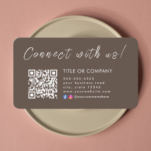 Connect with us Instagram Facebook Qr Code Business Card