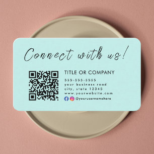 Connect with us Instagram Facebook Qr Code Business Card