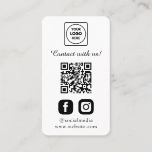 Connect with Us   Instagram Facebook Social QR Business Card