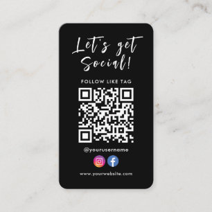 Connect With Us Qr Code Facebook Instagram Logo Business Card