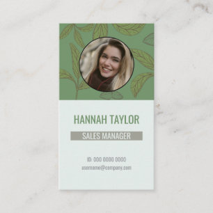 Connect With Us   QR Code Green Tea Logo Business  Card