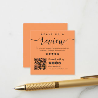 Connect With Us QR Code | Leave Us A Review Modern Enclosure Card