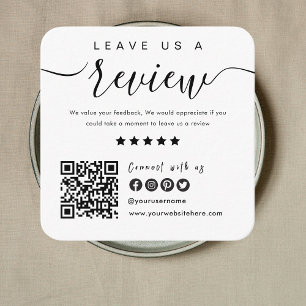 Connect With Us QR Code   Leave Us A Review Modern Enclosure Card