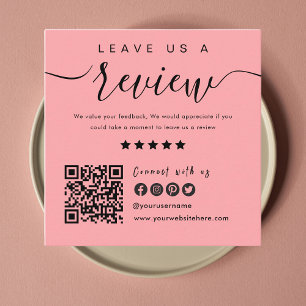 Connect With Us QR Code Leave Us A Review Modern Enclosure Card
