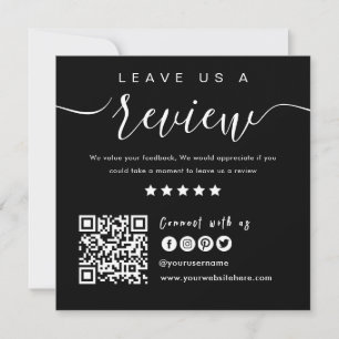 Connect With Us QR Code Leave Us A Review Modern Invitation