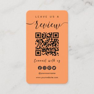 Connect With Us QR Code Leave Us A Review Script Business Card