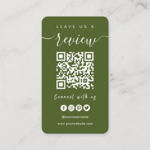 Connect With Us QR Code Leave Us A Review Script Business Card