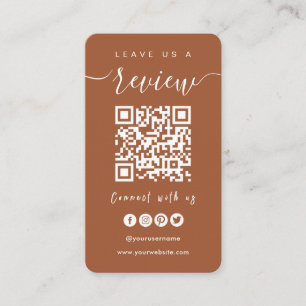 Connect With Us QR Code Leave Us A Review Script Business Card