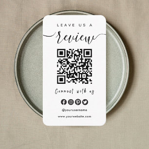 Connect With Us QR Code   Leave Us A Review Script Business Card