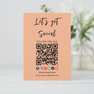 Connect With Us Qr Code Professional Trendy Orange Invitation