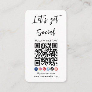 Connect With Us Qr Code Professional White Business Card