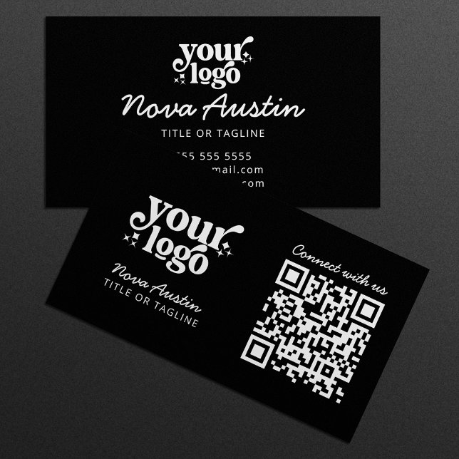 Connect With Us QR Code Upload Your Logo Business Card (Creator Uploaded)