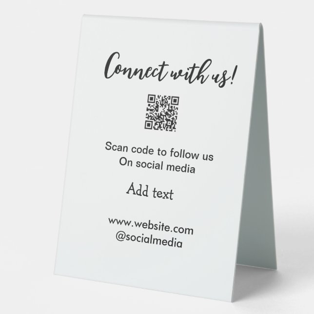 Connect with us scan QR code add website email  (Front)