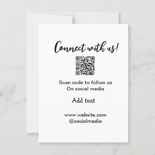 Connect with us scan QR code add website email  Postcard