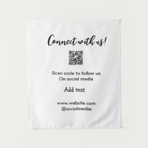 Connect with us scan QR code add website email  Tapestry