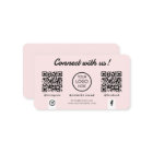 Connect with us Social Media Double QR Code Pink