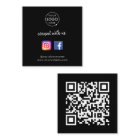 Connect with us | Social Media QR Code Black