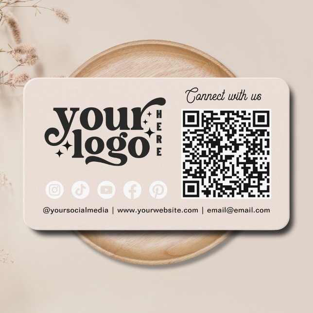 Connect With Us Social Media QR Code Business Business Card (Connect With Us Social Media QR Code Business Business Card)