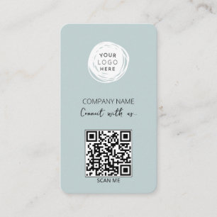 Connect With Us Social Media QR Code Business Card