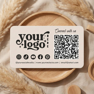 Connect With Us Social Media QR Code Business Card