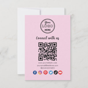Connect With Us Social Media QR Code Business Card