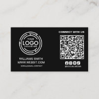 Connect with Us Social Media Qr Code Logo Simple
