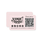 Connect with us Social Media QR Code Pink