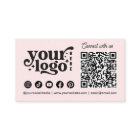Connect with us Social Media QR Code Pink
