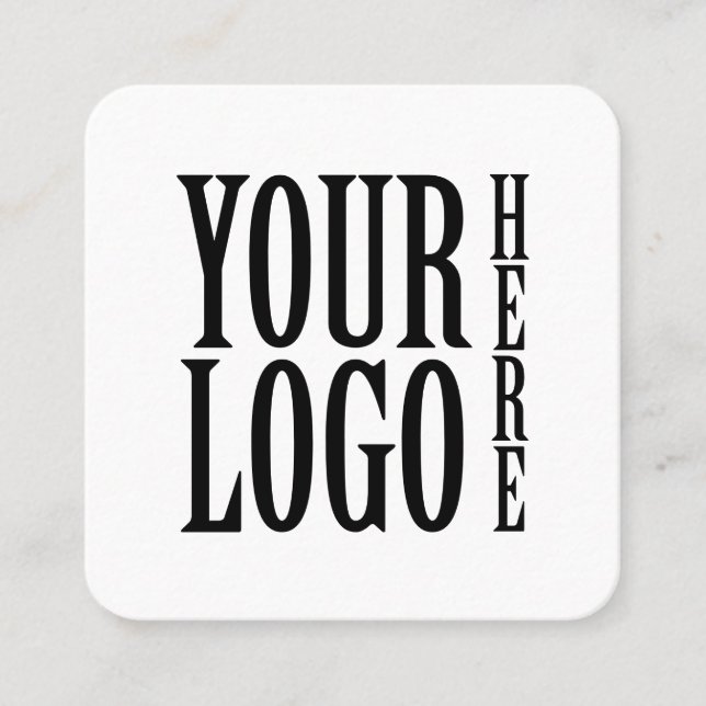 Connect with us Social Media QR Code White Square Business Card (Front)