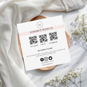Connect With Us Social Media Sign   Business Card