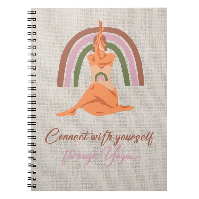 Connect with yourself through yoga notebook (Front)