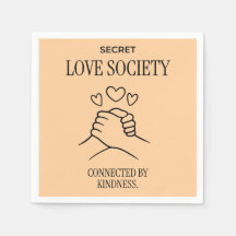 Connected by Kindness Modern Paper Napkins