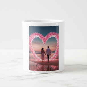 Connected by love, fueled by coffee." large coffee mug