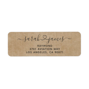 Connected by Love Wedding Return Address