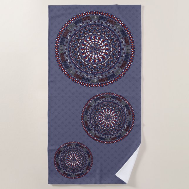 Connected Independence Day Beach Towel (Front)