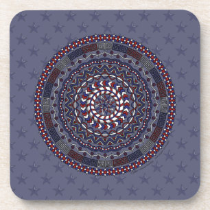 Connected Independence Day Square Coaster