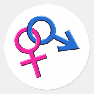 Connected Male and Female Symbols Stickers 003