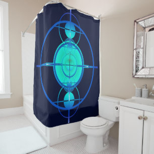 Connected Minds (Night Version) Shower Curtain