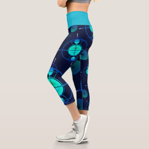 Connected Minds Pattern 2 Capri Leggings
