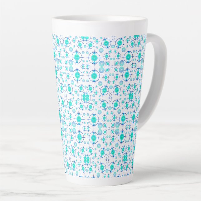Connected Minds Pattern 2 Latte Mug (Right Angle)