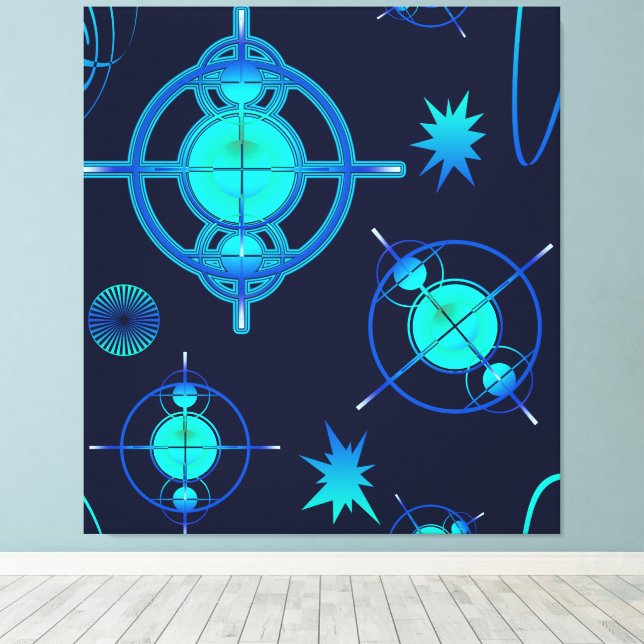 Connected Minds Pattern Canvas Print (Insitu(Wood Floor))
