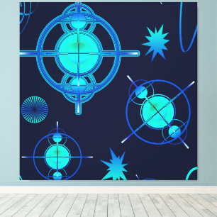 Connected Minds Pattern Canvas Print