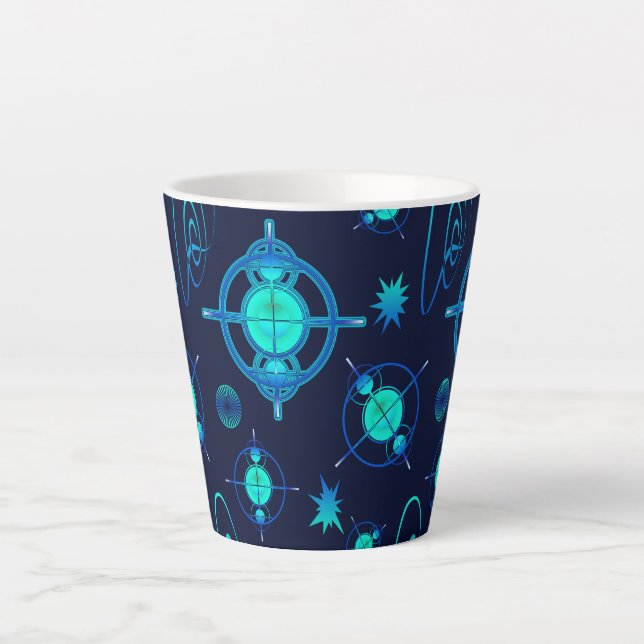 Connected Minds Pattern Latte Mug (Front)