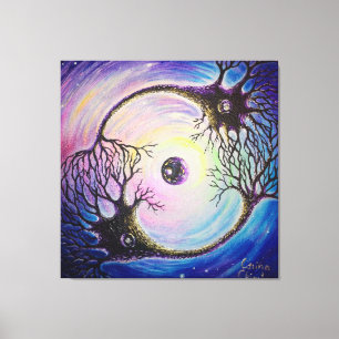 Connected neurons canvas print